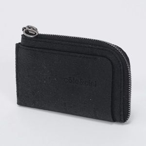 Cote & Ciel zippered wallet - recycled black leather